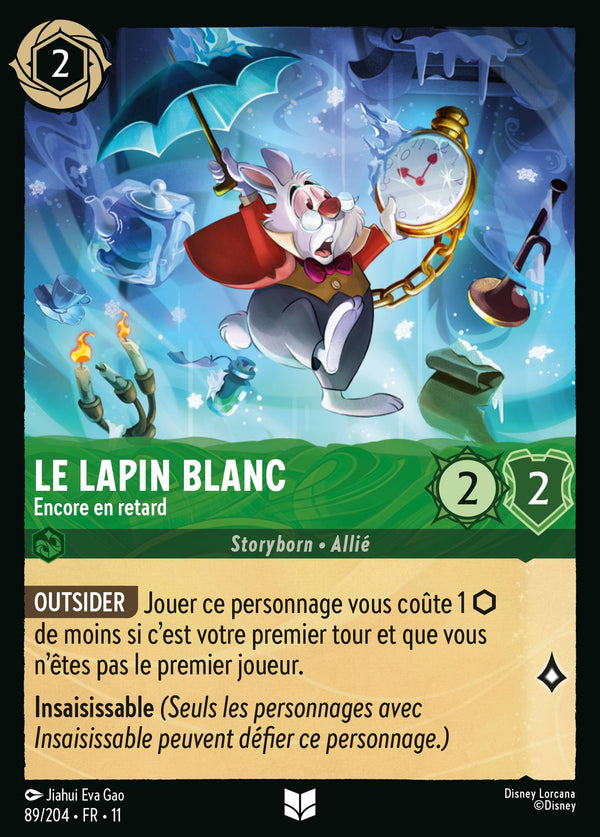 089/204 - Le lapin blanc - Encore en retard — Carte Disney Lorcana Givresort 89/204