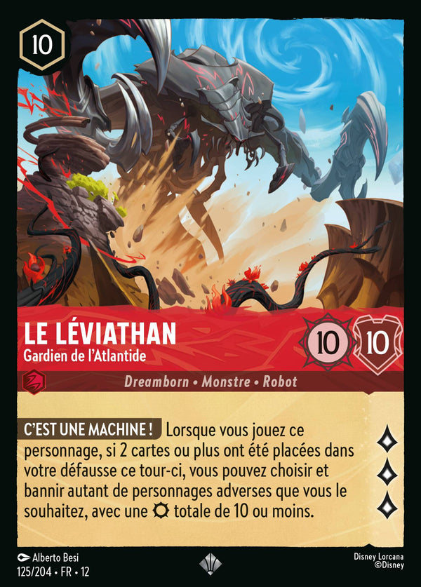 125/204 - Le Léviathan - Gardien de l'Atlantide — Carte Disney Lorcana Contrées Inconnues 125/204