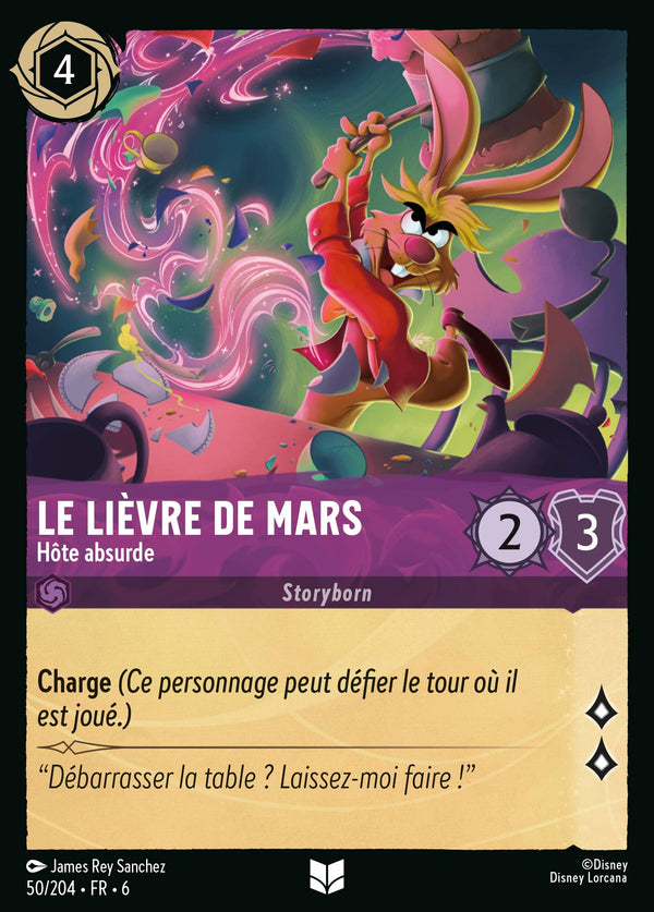 050/204 - Le Lièvre de Mars - Hôte absurde — Carte Disney Lorcana La Mer Azurite 50/204