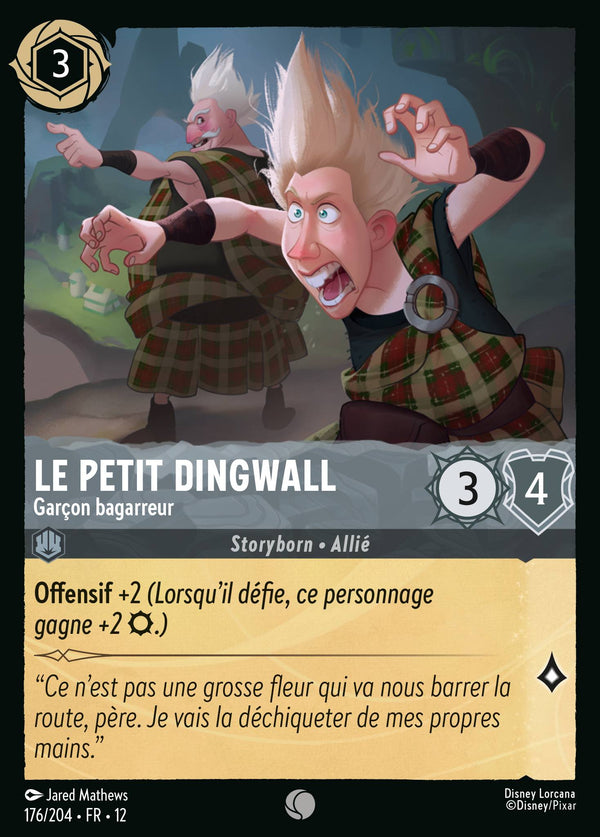 176/204 - Le Petit Dingwall - Garçon bagarreur — Carte Disney Lorcana Contrées Inconnues 176/204