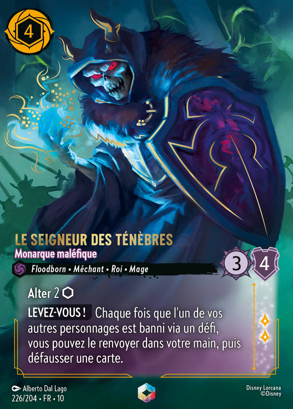 226/204 - Le Seigneur des Ténèbres - Monarque maléfique — Carte Disney Lorcana Lueurs dans les Profondeurs 226/204