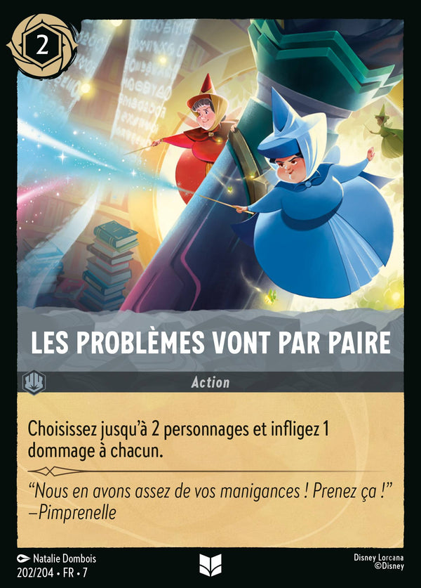 202/204 - Les problèmes vont par paire — Carte Disney Lorcana L'île d'Archazia 202/204