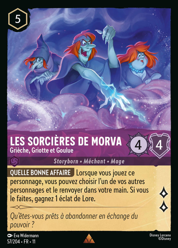 057/204 - Les sorcières de Morva - Grièche, Griotte et Goulue — Carte Disney Lorcana Givresort 57/204