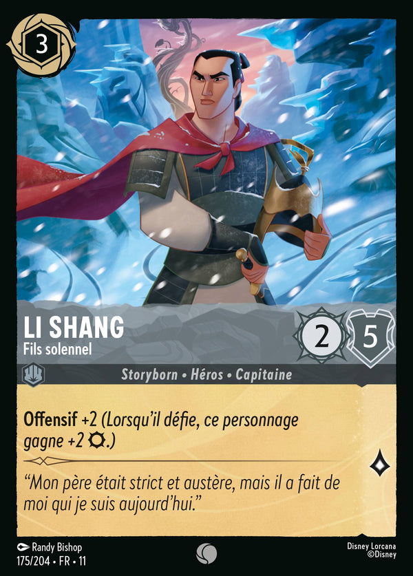 175/204 - Li Shang - Fils solennel — Carte Disney Lorcana Givresort 175/204