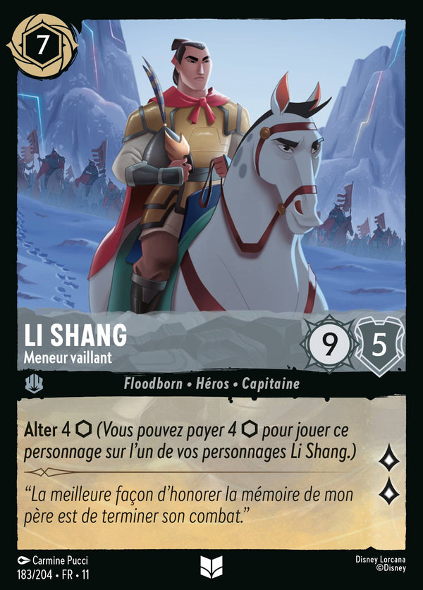 183/204 - Li Shang - Meneur vaillant — Carte Disney Lorcana Givresort 183/204