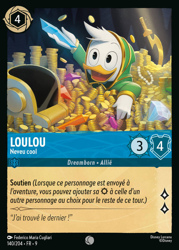 140/204 - Loulou - Neveu cool — Carte Disney Lorcana Fabuleux 140/204