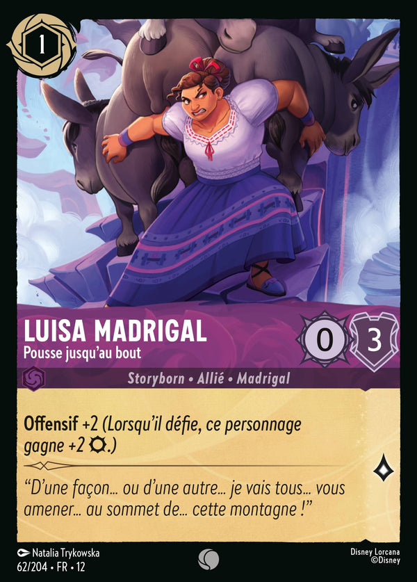 062/204 - Luisa Madrigal - Pousse jusqu'au bout — Carte Disney Lorcana Contrées Inconnues 62/204