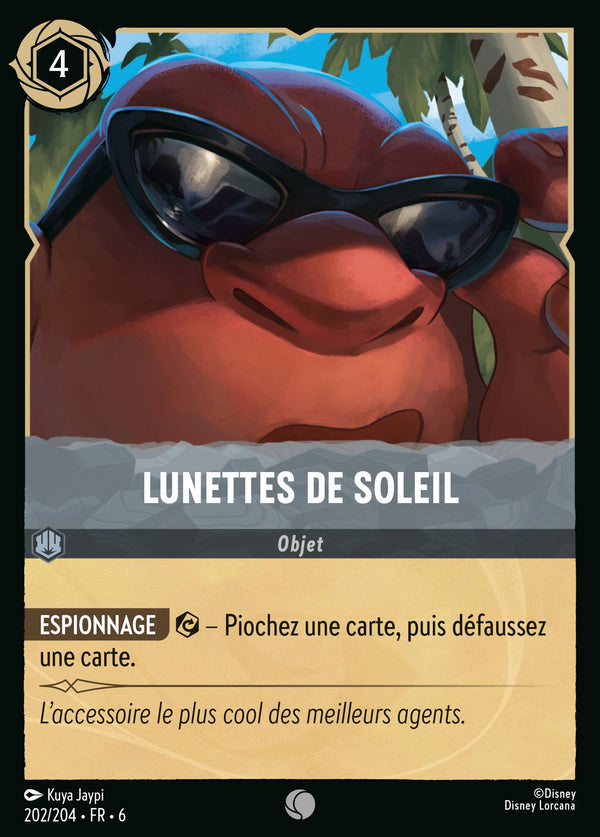 202/204 - Lunettes de soleil — Carte Disney Lorcana La Mer Azurite 202/204