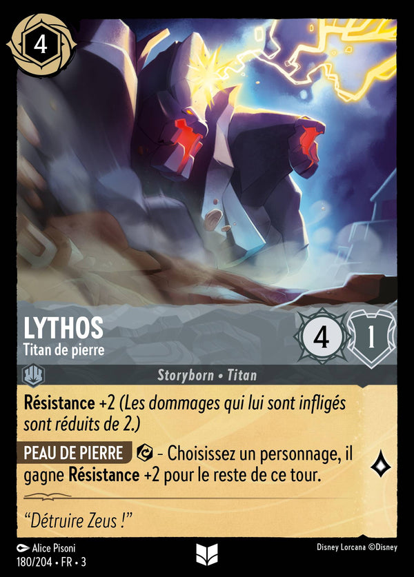 180/204 - Lythos - Titan de pierre — Carte Disney Lorcana Les Terres d'Encres 180/204