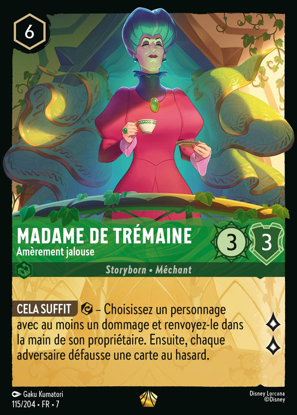 115/204 - Madame de Trémaine - Amèrement jalouse — Carte Disney Lorcana L'île d'Archazia 115/204