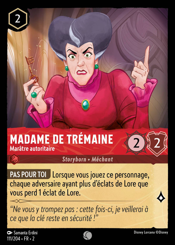 111/204 - Madame de Trémaine - Marâtre autoritaire — Carte Disney Lorcana L'Ascension des Floodborn 111/204