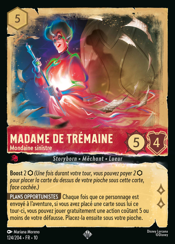 124/204 - Madame de Trémaine - Mondaine sinistre — Carte Disney Lorcana Lueurs dans les Profondeurs 124/204
