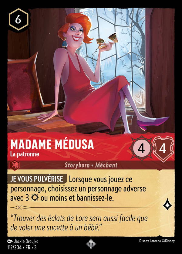 112/204 - Madame Médusa - La patronne — Carte Disney Lorcana Les Terres d'Encres 112/204