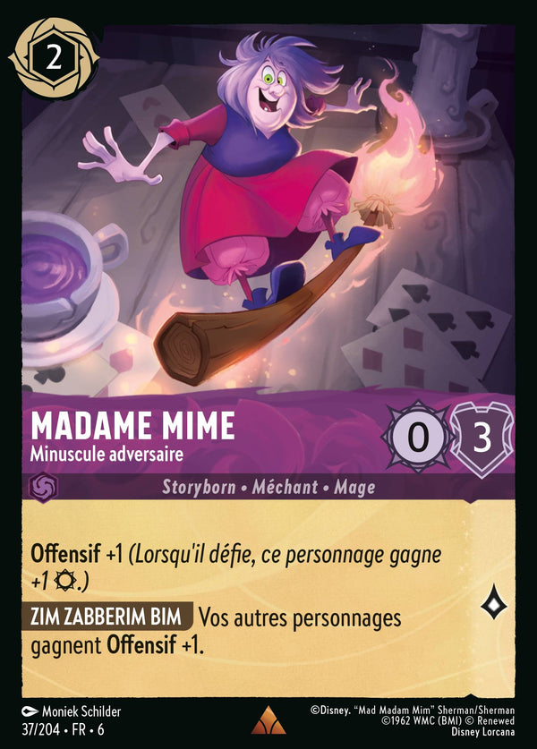 037/204 - Madame Mime - Minuscule adversaire — Carte Disney Lorcana La Mer Azurite 37/204