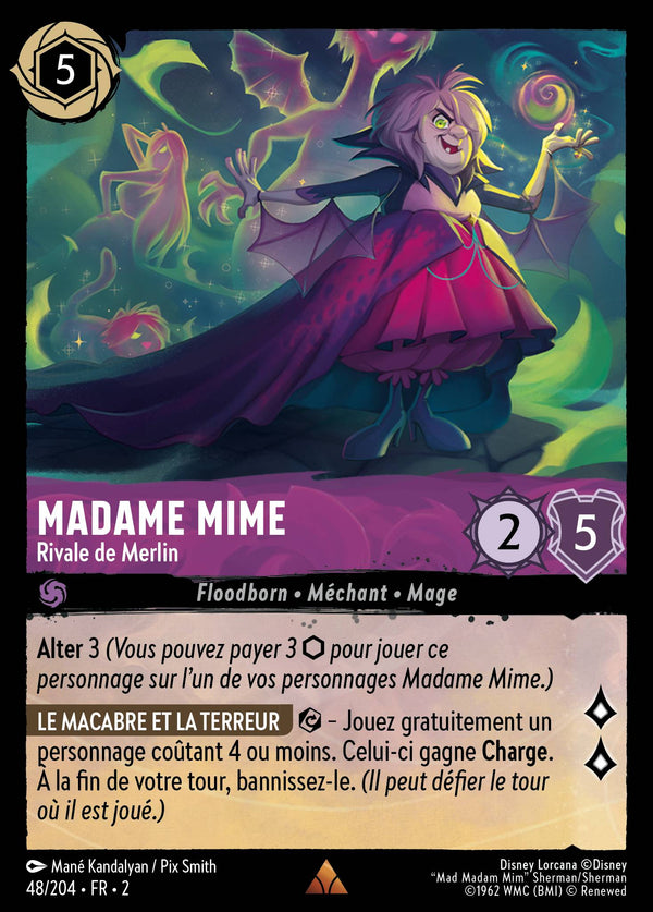048/204 - Madame Mime - Rivale de Merlin — Carte Disney Lorcana L'Ascension des Floodborn 48/204