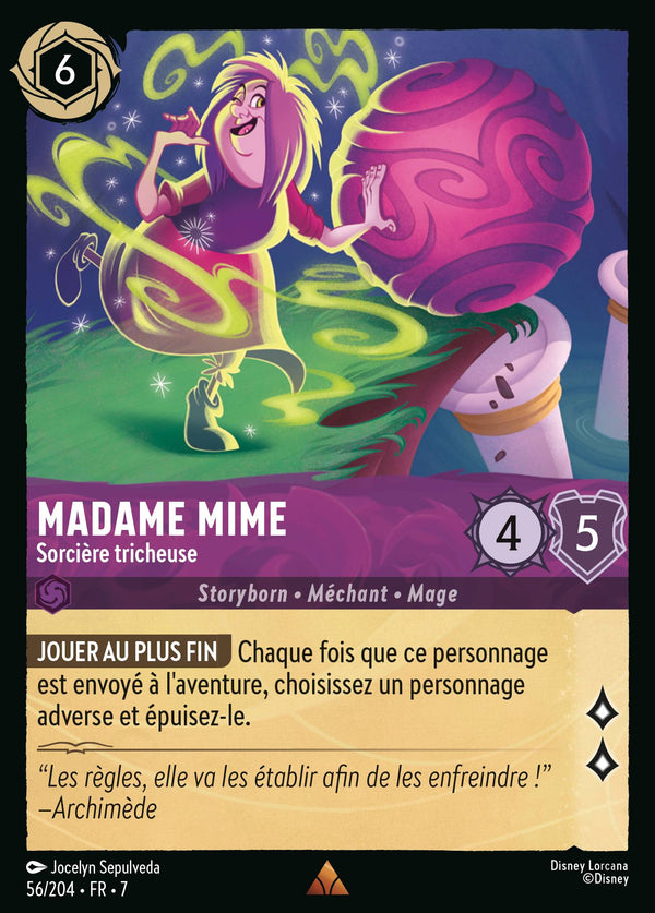 056/204 - Madame Mime - Sorcière tricheuse — Carte Disney Lorcana L'île d'Archazia 56/204