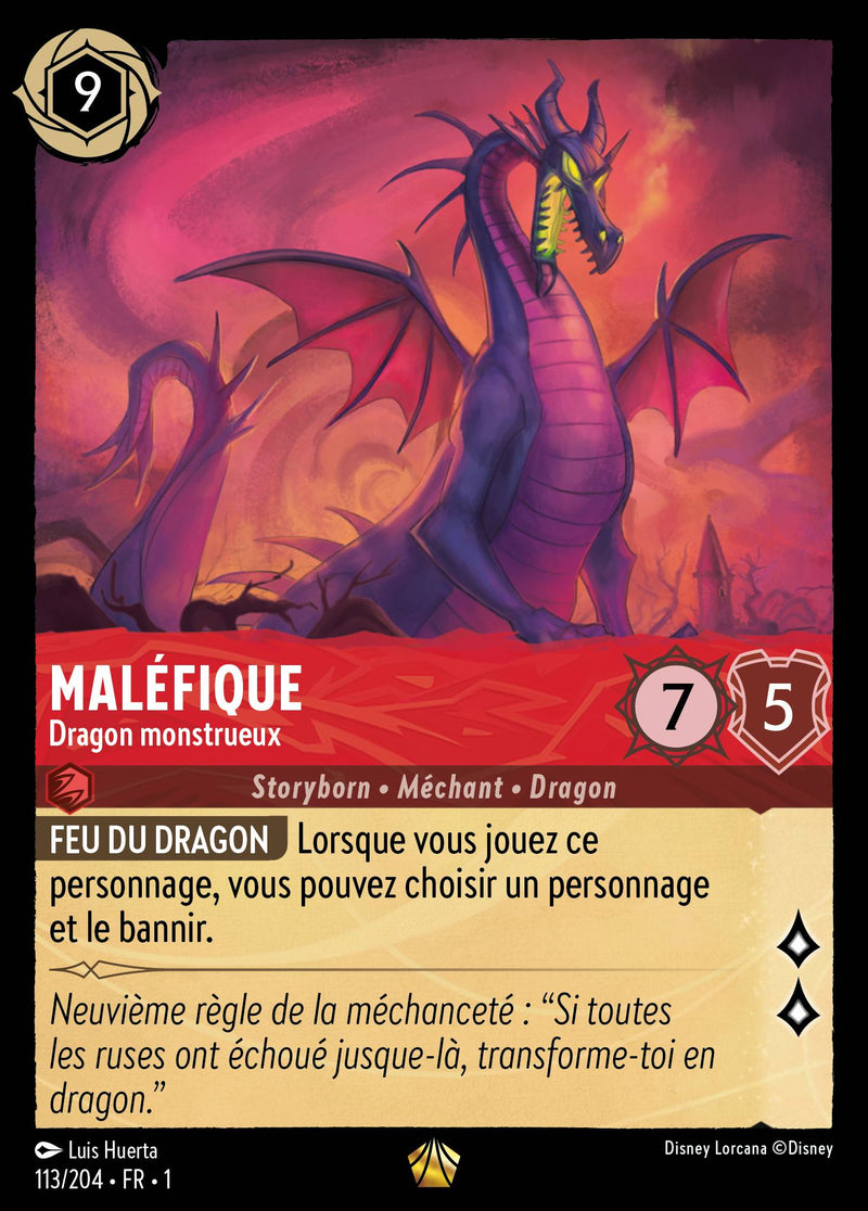 113/204 - Maléfique - Dragon monstrueux