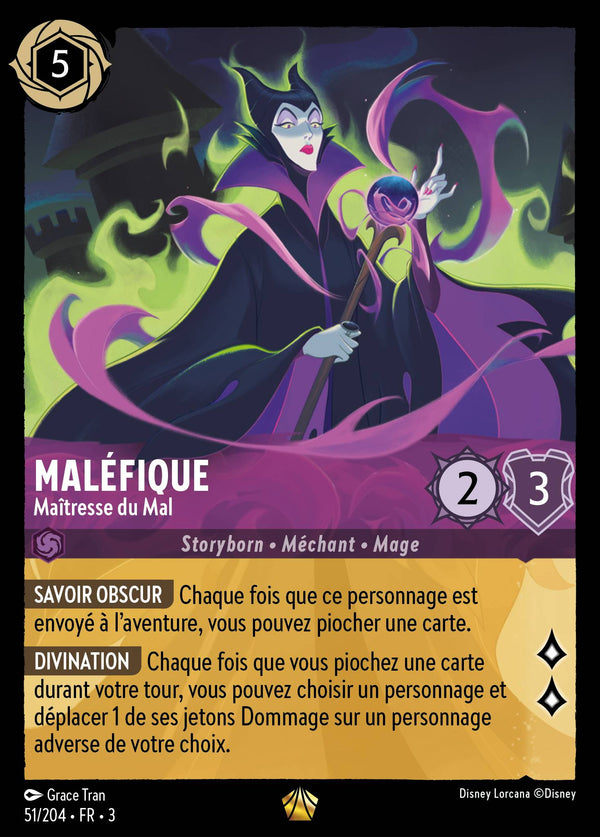 Maléfique - Maîtresse du Mal — Carte Disney Lorcana 51 Les Terres d'Encres