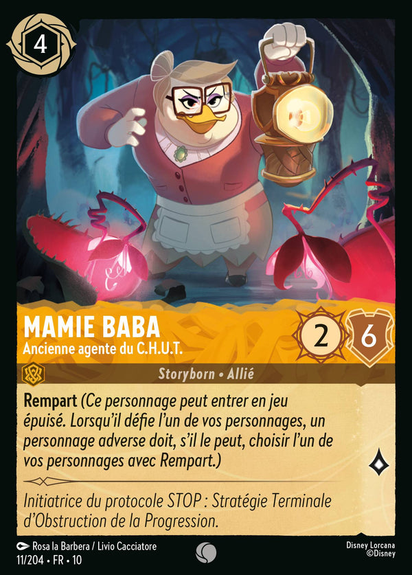 Mamie Baba - Ancienne agente du C.H.U.T. — Carte Disney Lorcana 11 Lueurs dans les Profondeurs