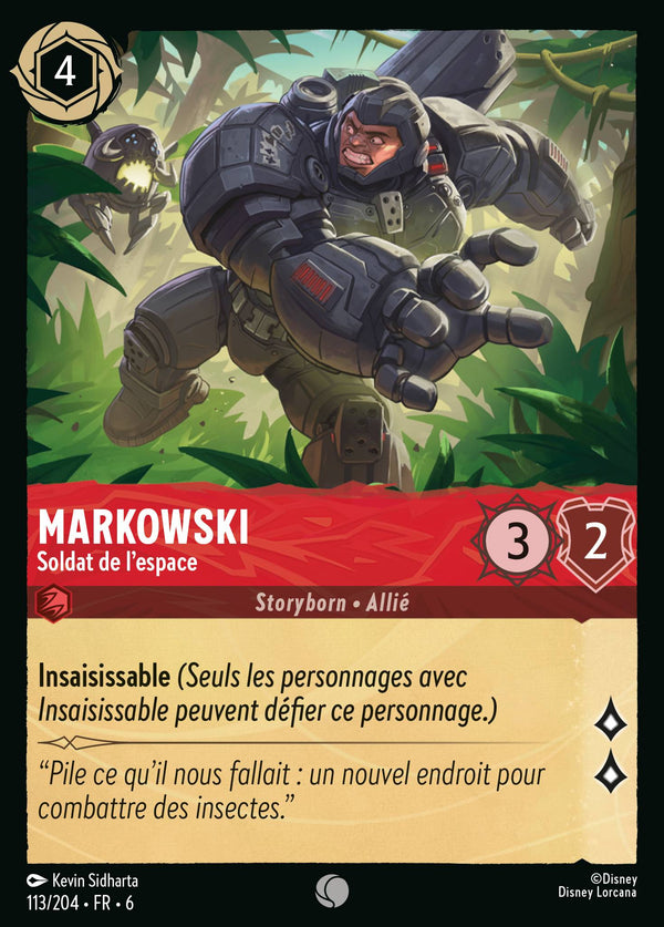 113/204 - Markowski - Soldat de l'espace — Carte Disney Lorcana La Mer Azurite 113/204