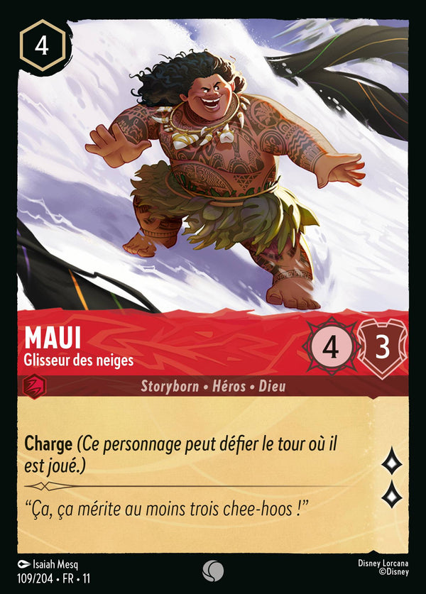 109/204 - Maui - Glisseur des neiges — Carte Disney Lorcana Givresort 109/204