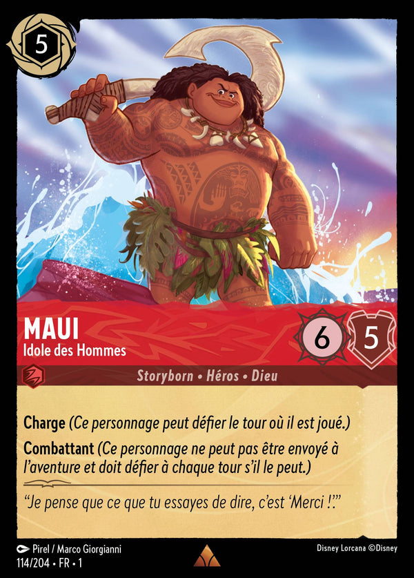 114/204 - Maui - Idole des Hommes — Carte Disney Lorcana Premier Chapitre 114/204