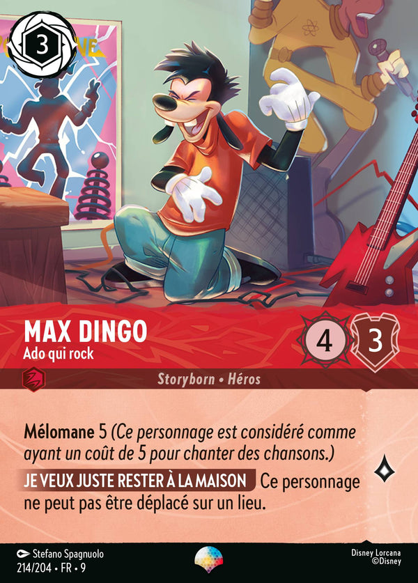 214/204 - Max Dingo - Ado qui rock — Carte Disney Lorcana Fabuleux 214/204