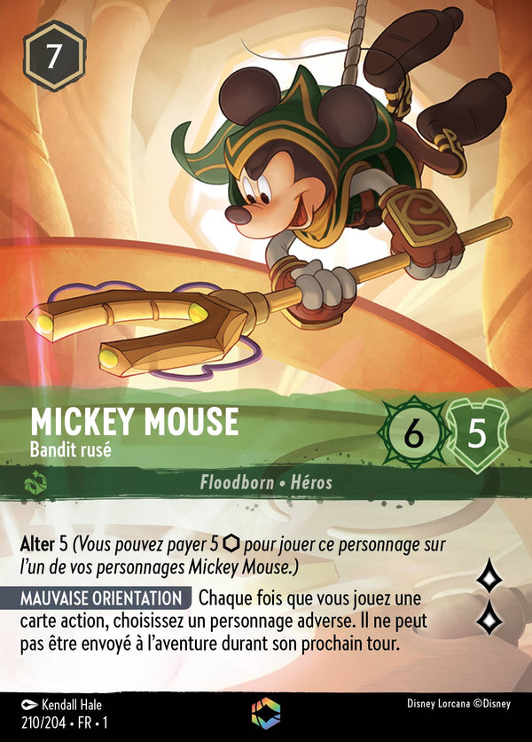 Mickey - Bandit rusé — Carte Disney Lorcana 210 Premier Chapitre