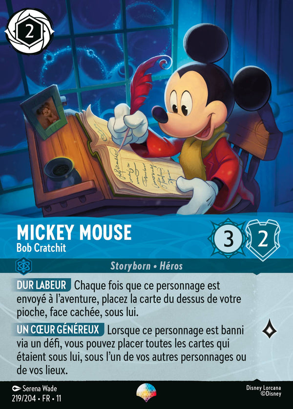 219/204 - Mickey Mouse - Bob Cratchit — Carte Disney Lorcana Givresort 219/204