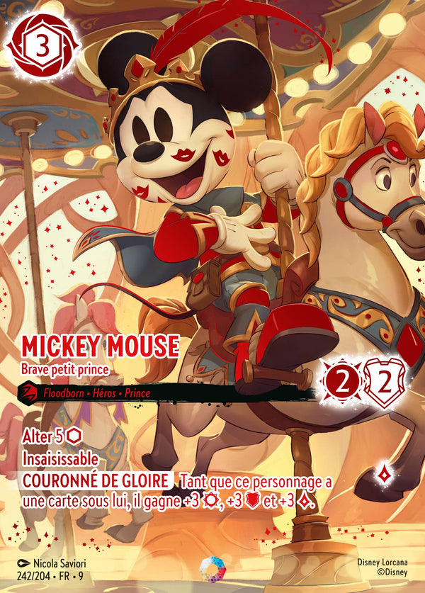 Mickey Mouse - Brave petit prince — Carte Disney Lorcana 242 Fabuleux