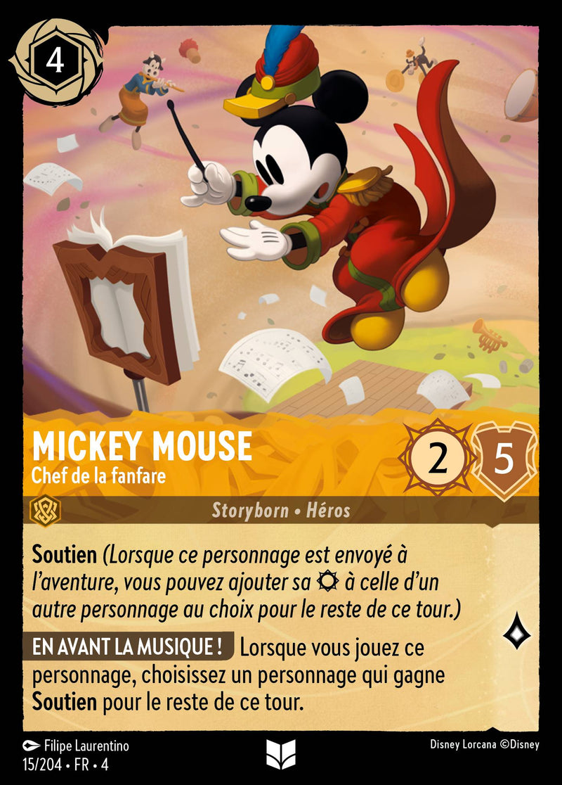 015/204 - Mickey Mouse - Chef de la fanfare