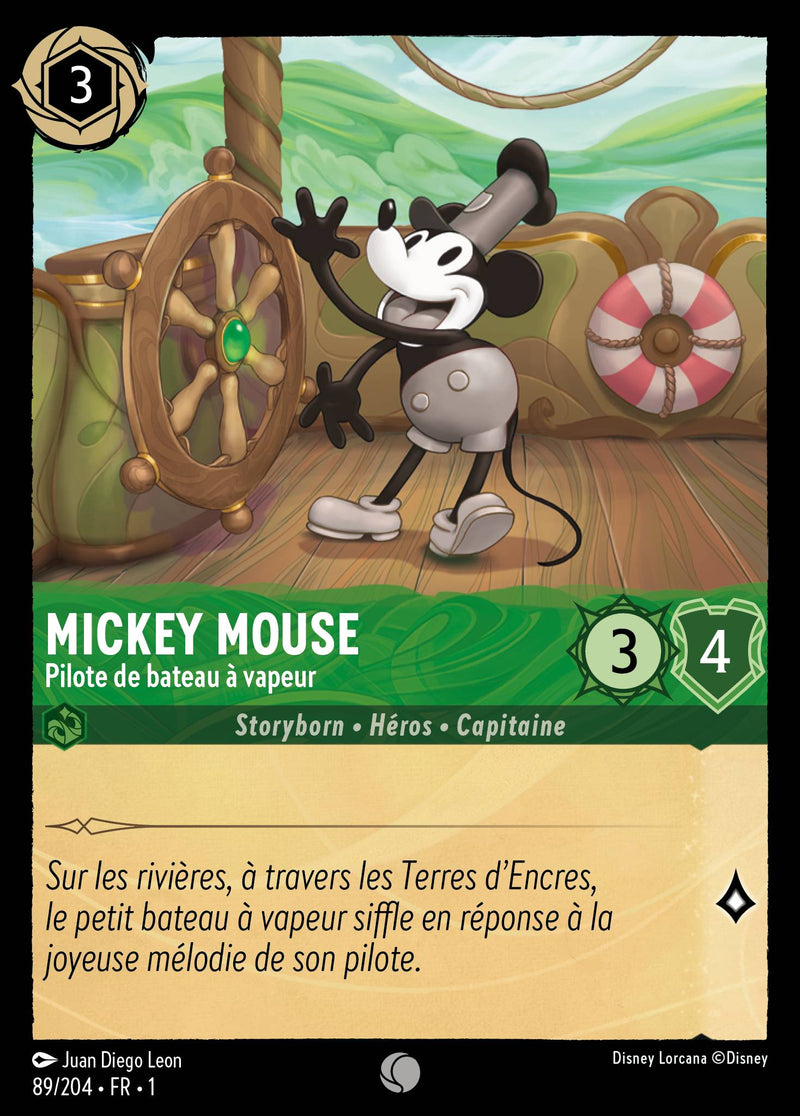 089/204 - Mickey Mouse - Pilote de bateau à vapeur