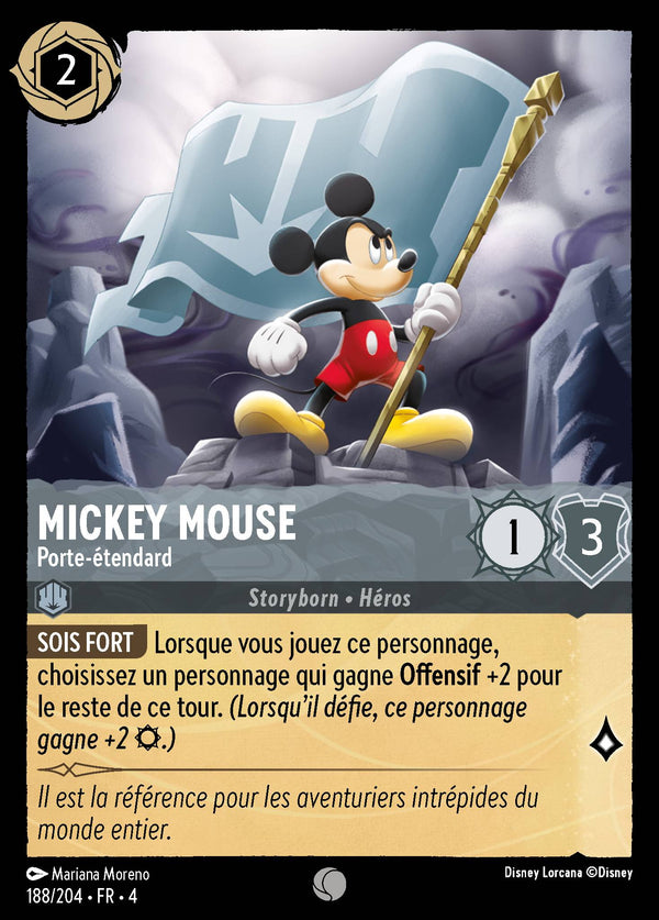188/204 - Mickey Mouse - Porte-étendard — Carte Disney Lorcana Le Retour d'Ursula 188/204