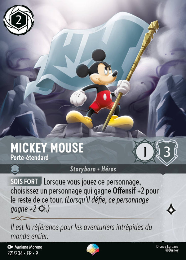 221/204 - Mickey Mouse - Porte-étendard — Carte Disney Lorcana Fabuleux 221/204