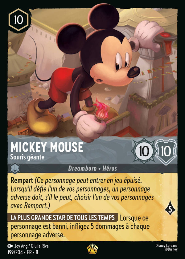 199/204 - Mickey Mouse - Souris géante — Carte Disney Lorcana Le Règne de Jafar 199/204