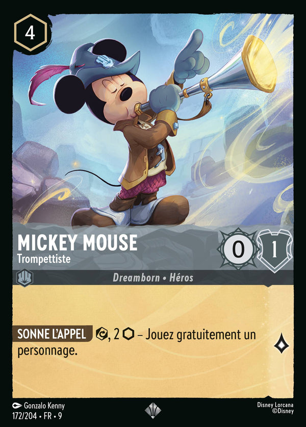 172/204 - Mickey Mouse - Trompettiste — Carte Disney Lorcana Fabuleux 172/204
