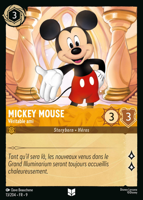 013/204 - Mickey Mouse - Véritable ami — Carte Disney Lorcana Fabuleux 13/204