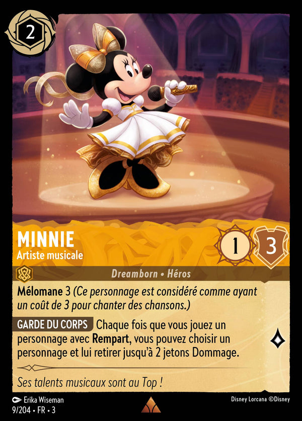 009/204 - Minnie - Artiste musicale — Carte Disney Lorcana Les Terres d'Encres 9/204