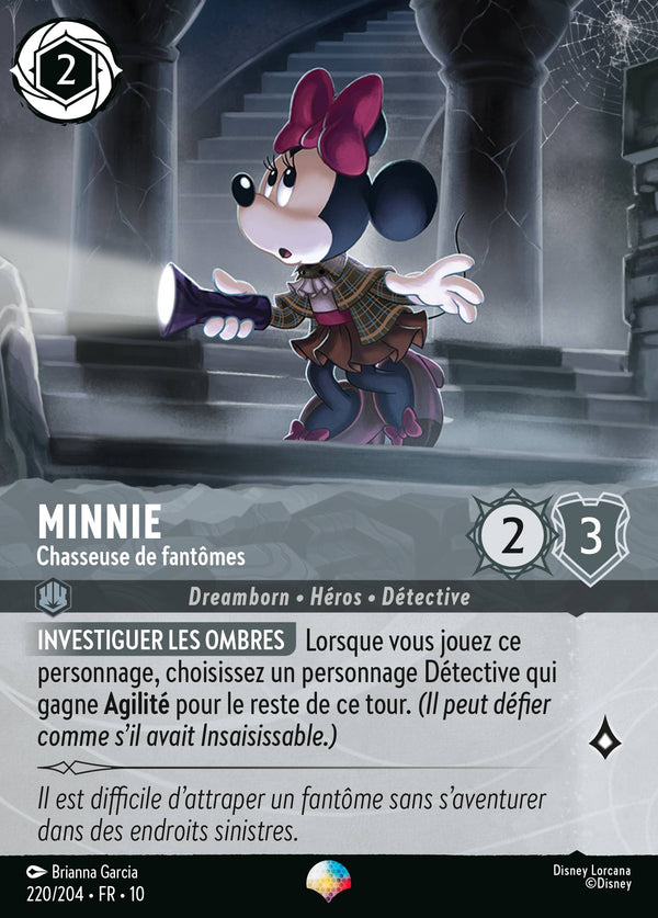 220/204 - Minnie - Chasseuse de fantômes — Carte Disney Lorcana Lueurs dans les Profondeurs 220/204