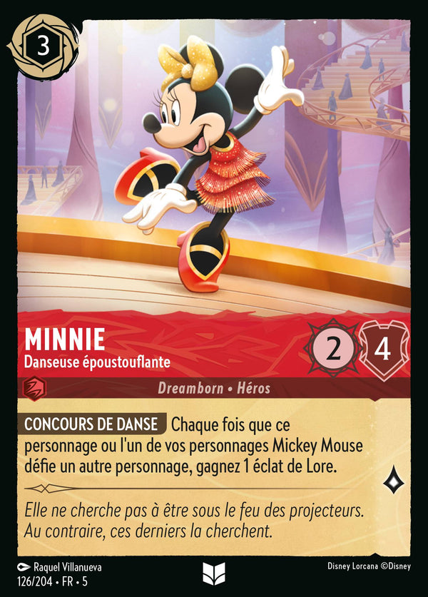 Minnie - Danseuse époustouflante — Carte Disney Lorcana 126 Ciel Scintillant