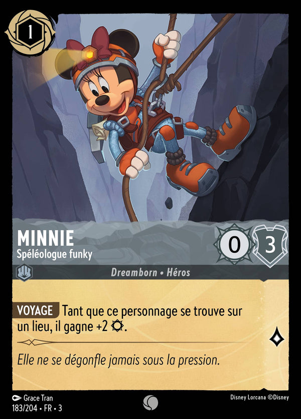 183/204 - Minnie - Spéléologue funky — Carte Disney Lorcana Les Terres d'Encres 183/204
