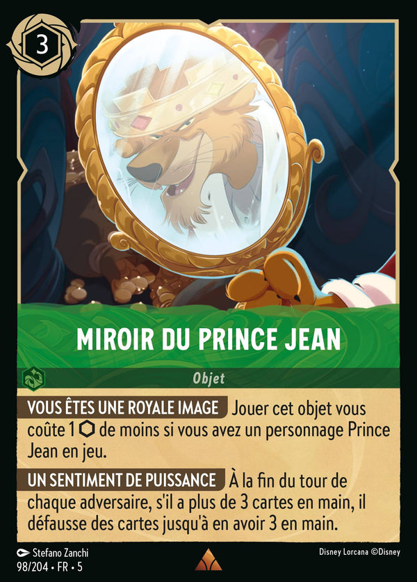 098/204 - Miroir du Prince Jean — Carte Disney Lorcana Ciel Scintillant 98/204