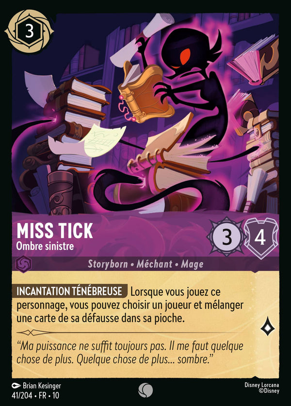 041/204 - Miss Tick - Ombre sinistre — Carte Disney Lorcana Lueurs dans les Profondeurs 41/204