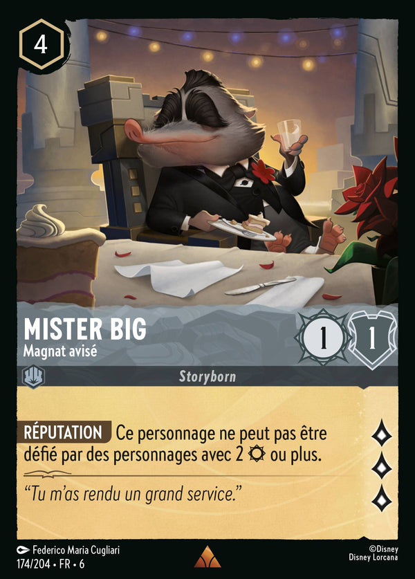 174/204 - Mister Big - Magnat avisé — Carte Disney Lorcana La Mer Azurite 174/204