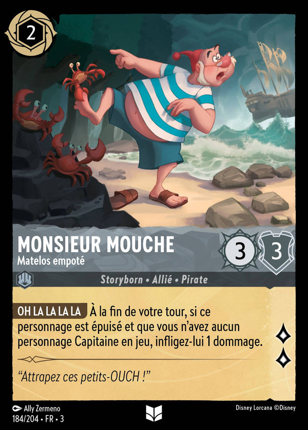 184/204 - Monsieur Mouche - Matelos empoté — Carte Disney Lorcana Les Terres d'Encres 184/204