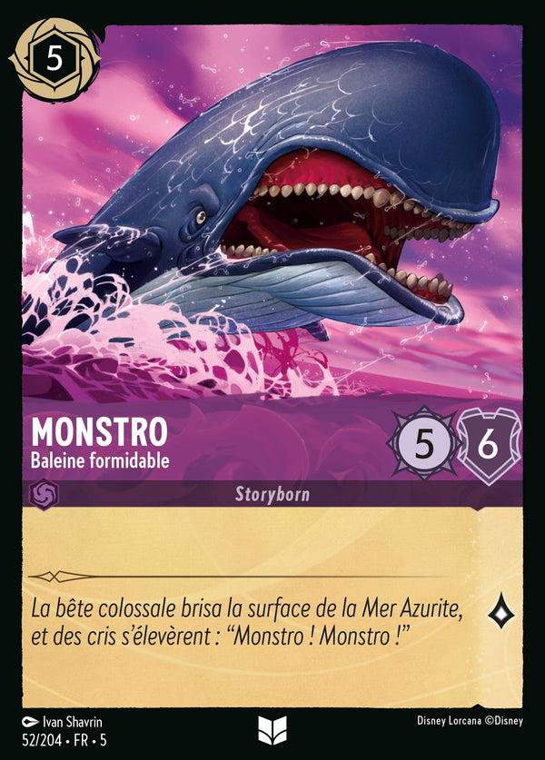 052/204 - Monstro - Baleine formidable — Carte Disney Lorcana Ciel Scintillant 52/204