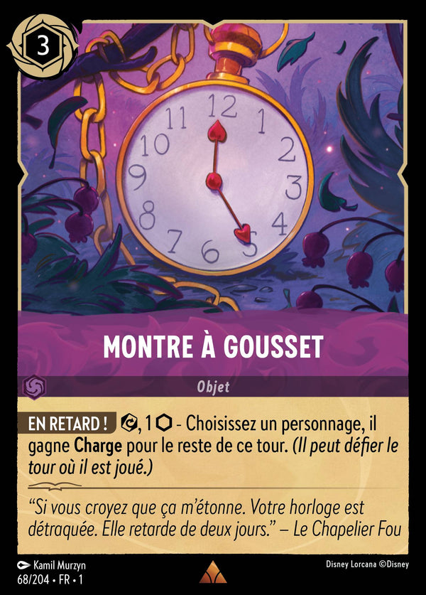 068/204 - Montre à gousset — Carte Disney Lorcana Premier Chapitre 68/204
