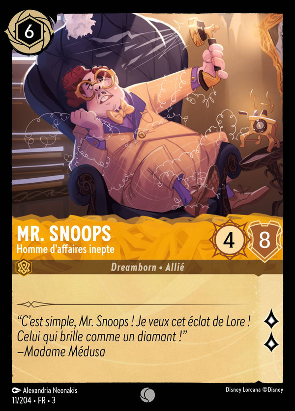 011/204 - Mr. Snoops - Homme d'affaires inepte — Carte Disney Lorcana Les Terres d'Encres 11/204