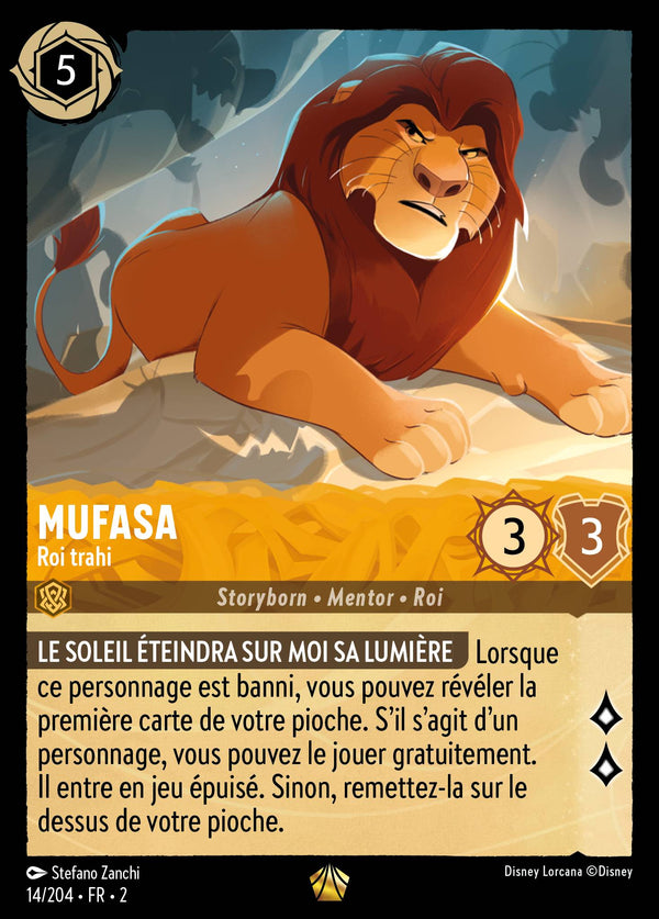 Mufasa - Roi trahi — Carte Disney Lorcana 14 L'Ascension des Floodborn