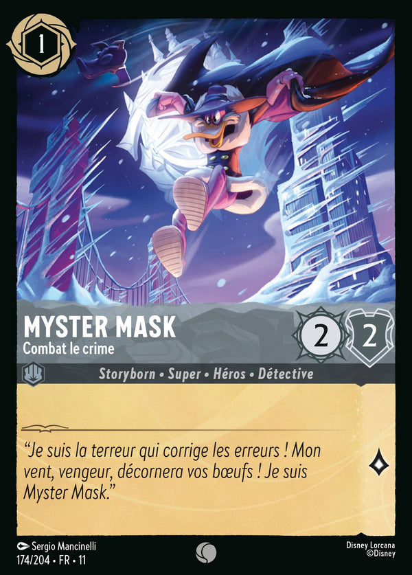 174/204 - Myster Mask - Combat le crime — Carte Disney Lorcana Givresort 174/204
